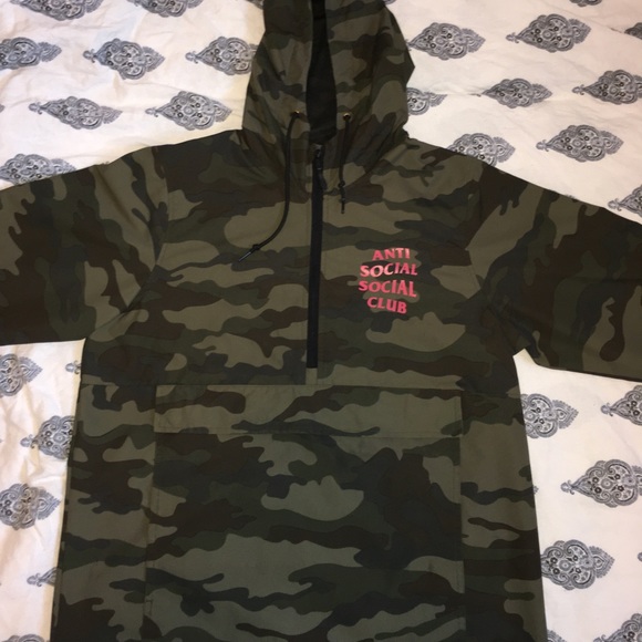 Anti Social Social Club Anorak Jacket green camo - Picture 3 of 6